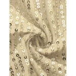 Sequined Solid Jacket, Casual Open Front Crew Neck Long Sleeve Outerwear, Women's Clothing